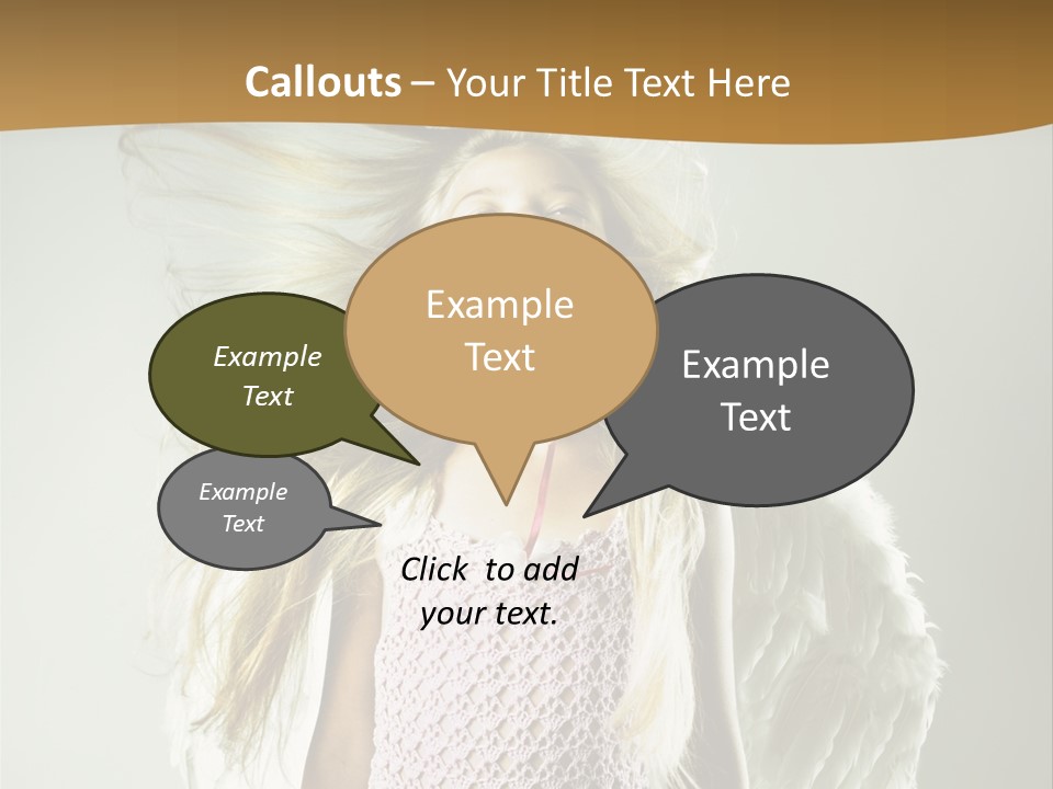 Close Up Blond Little PowerPoint Template