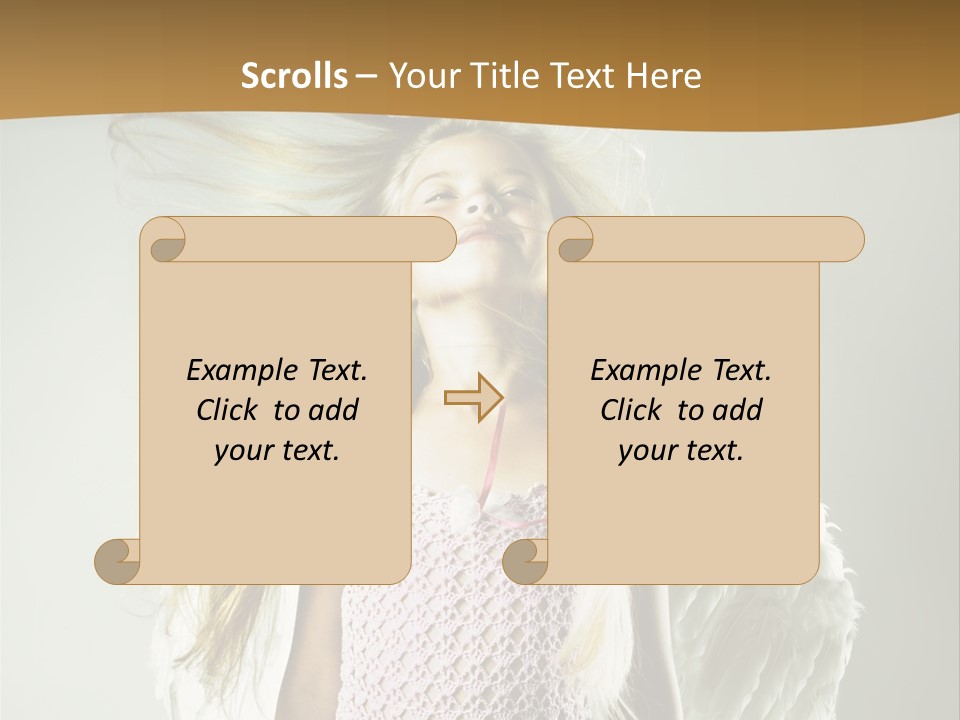 Close Up Blond Little PowerPoint Template