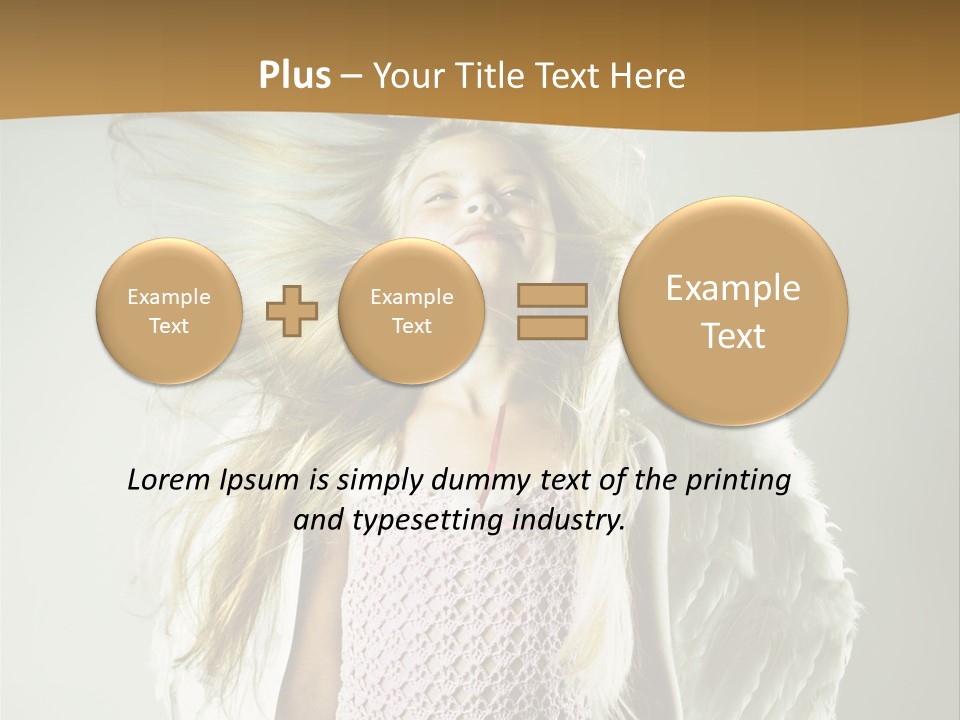 Close Up Blond Little PowerPoint Template