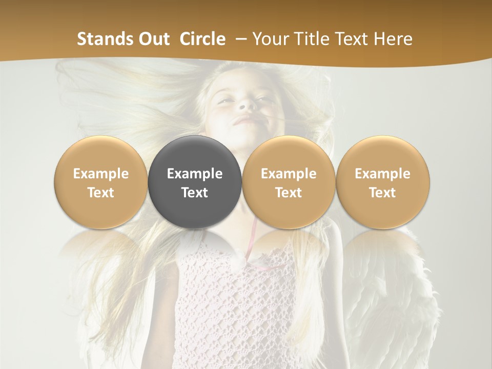 Close Up Blond Little PowerPoint Template