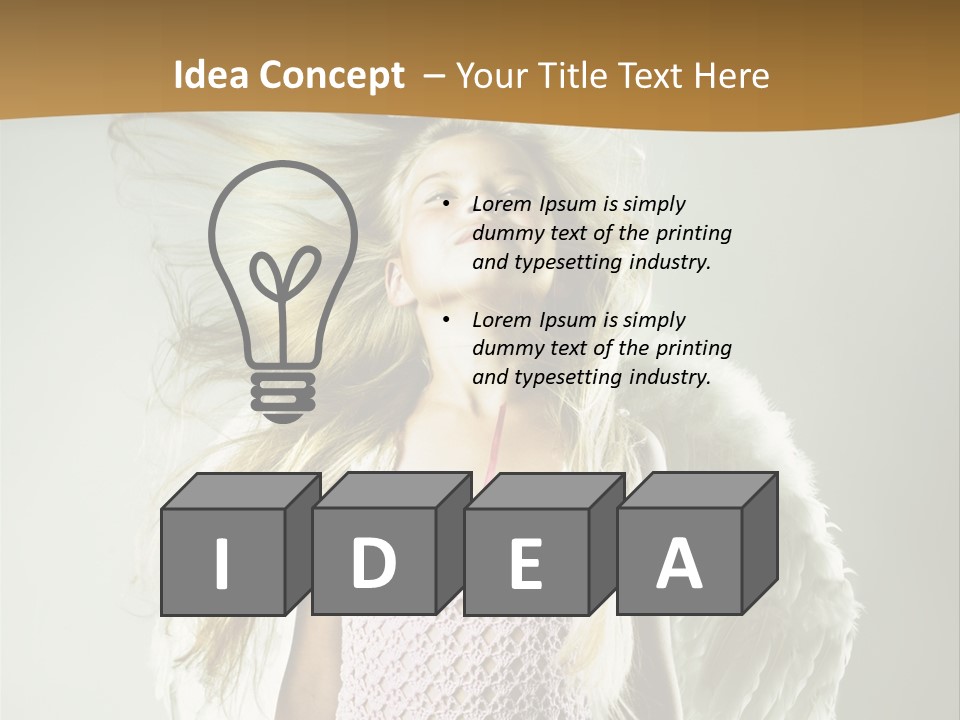 Close Up Blond Little PowerPoint Template