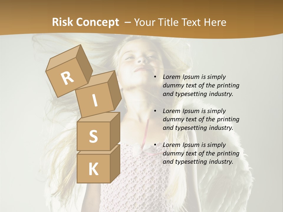 Close Up Blond Little PowerPoint Template