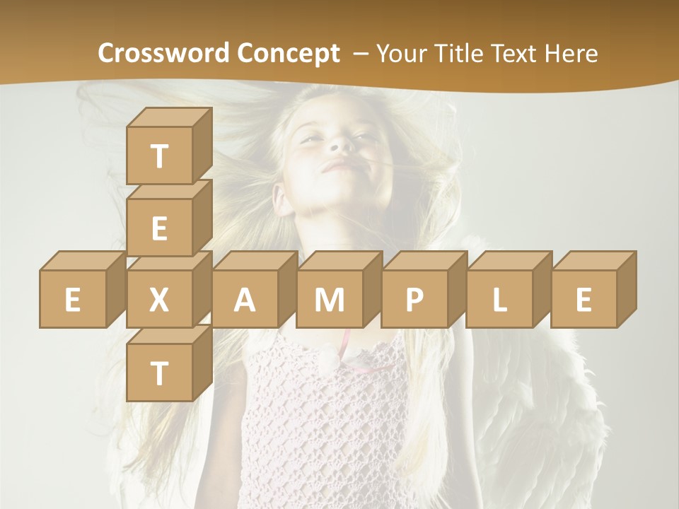 Close Up Blond Little PowerPoint Template