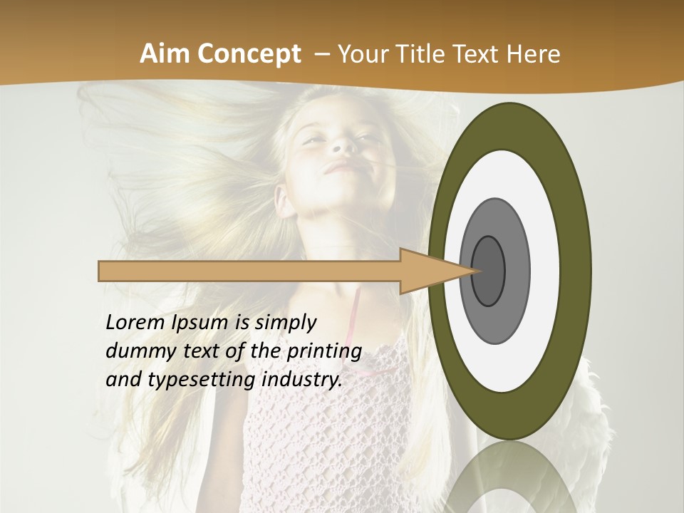 Close Up Blond Little PowerPoint Template
