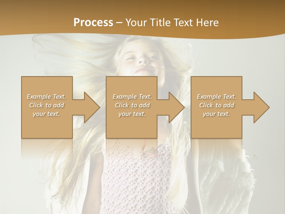 Close Up Blond Little PowerPoint Template