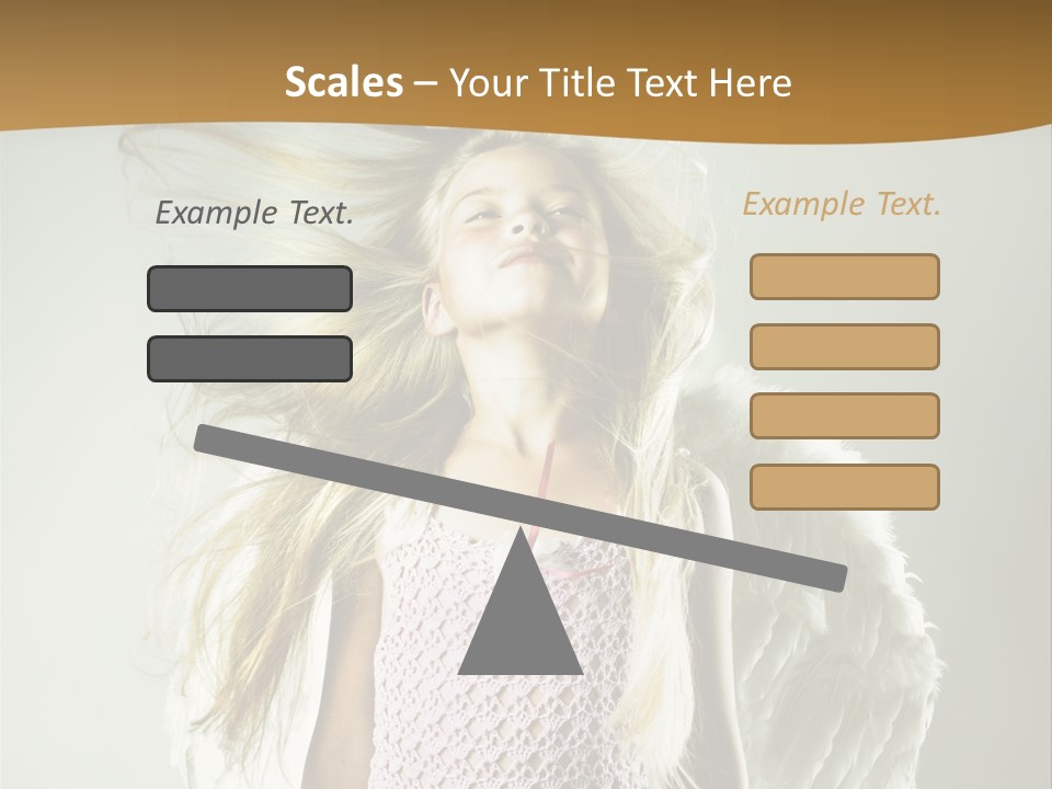 Close Up Blond Little PowerPoint Template