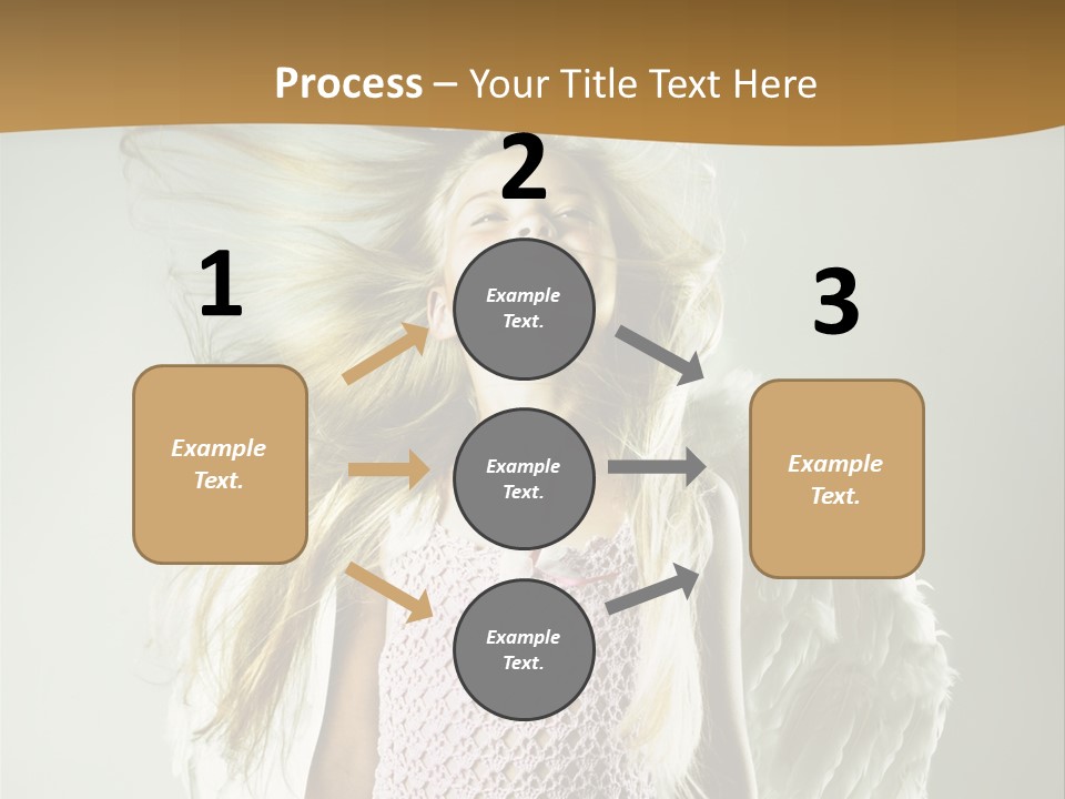 Close Up Blond Little PowerPoint Template