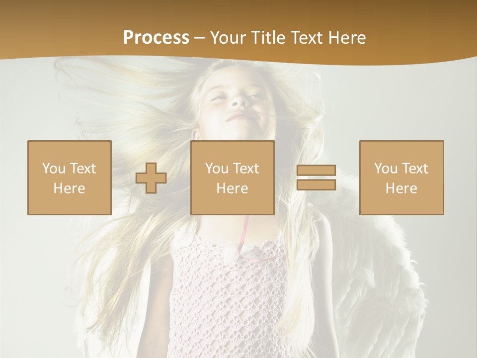 Close Up Blond Little PowerPoint Template