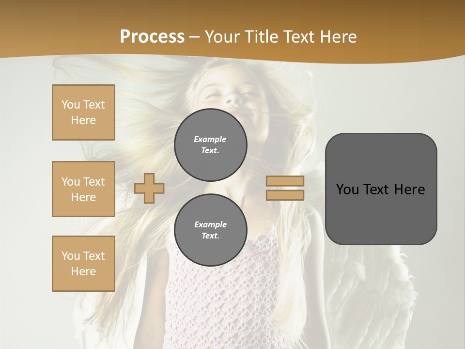 Close Up Blond Little PowerPoint Template