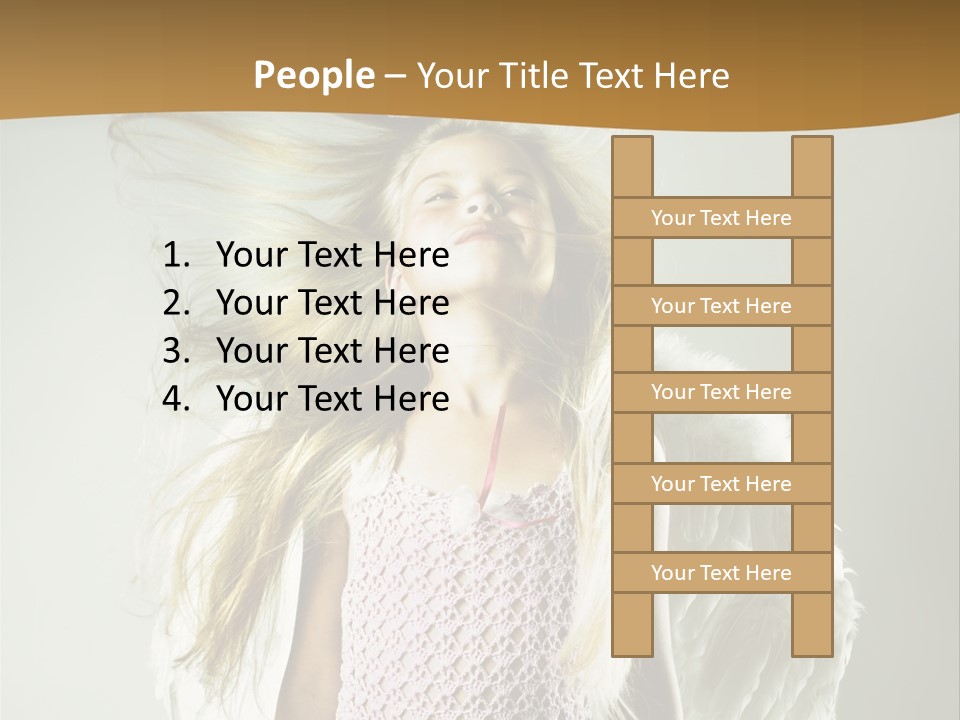 Close Up Blond Little PowerPoint Template