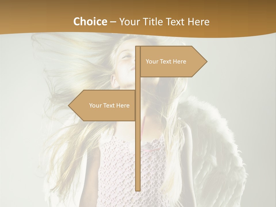 Close Up Blond Little PowerPoint Template