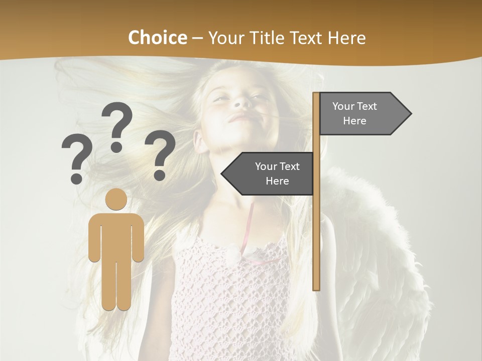 Close Up Blond Little PowerPoint Template