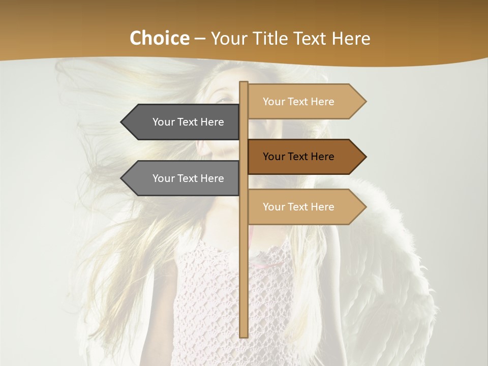 Close Up Blond Little PowerPoint Template
