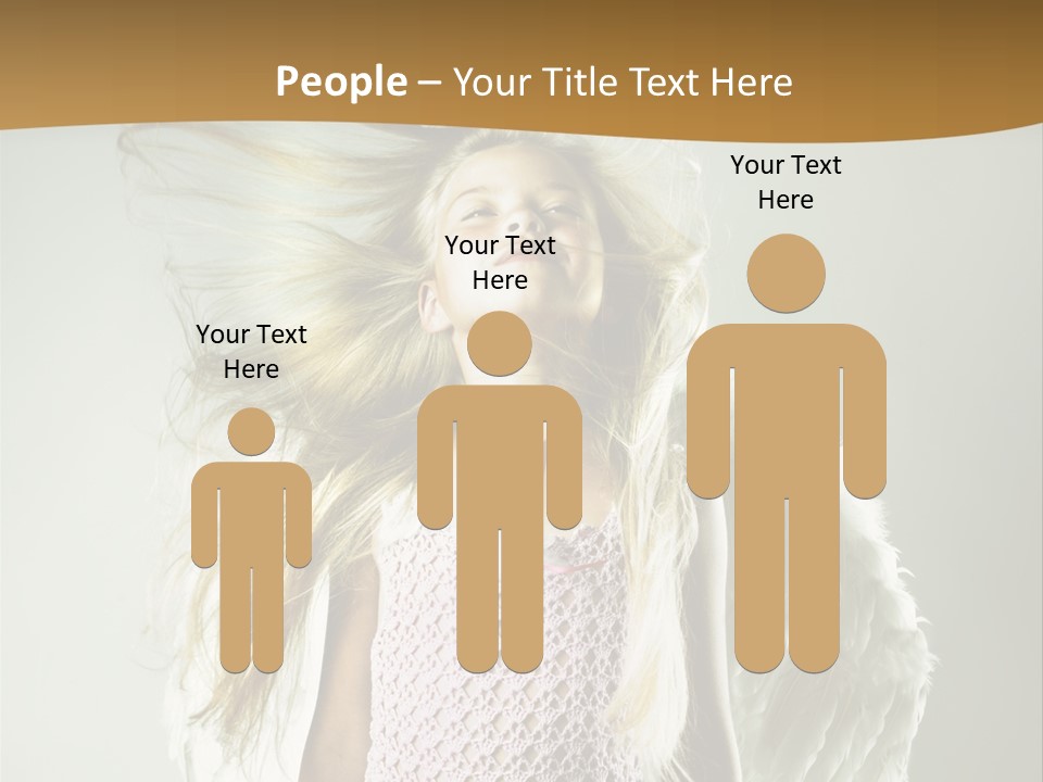 Close Up Blond Little PowerPoint Template