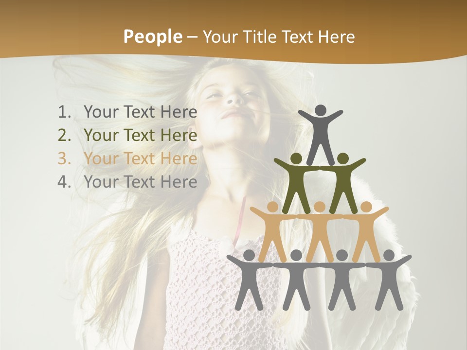 Close Up Blond Little PowerPoint Template