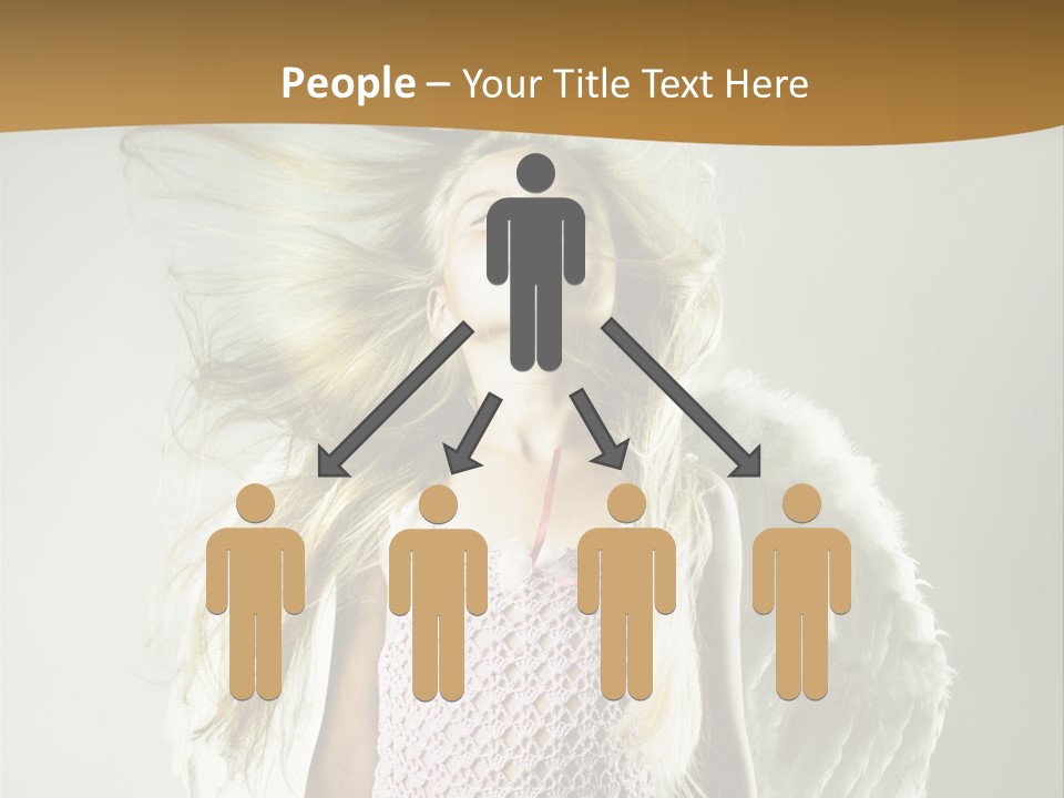 Close Up Blond Little PowerPoint Template