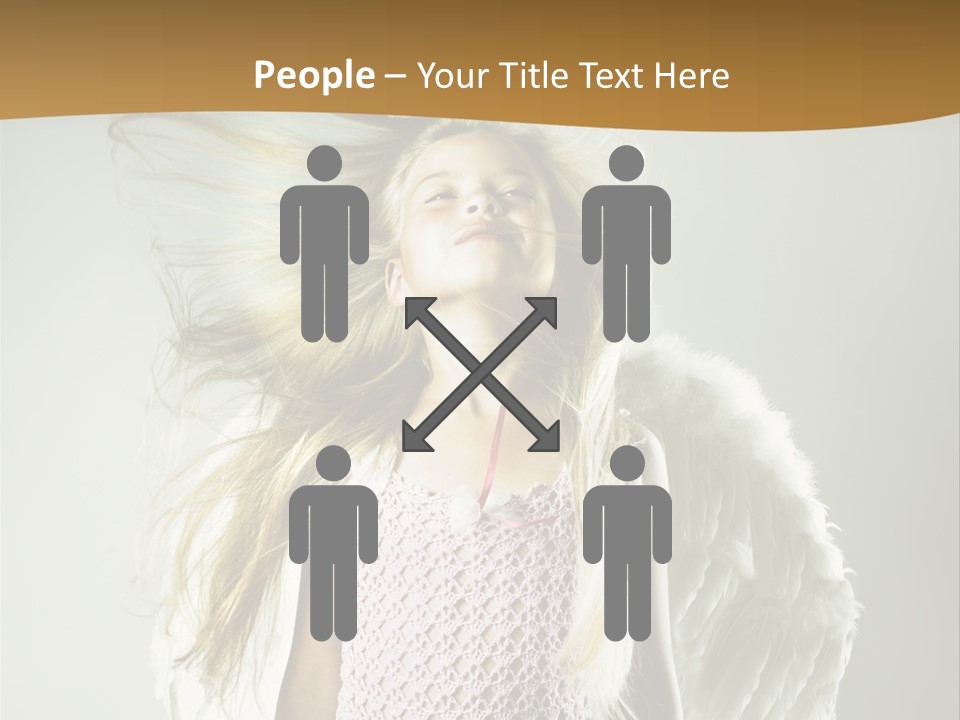 Close Up Blond Little PowerPoint Template