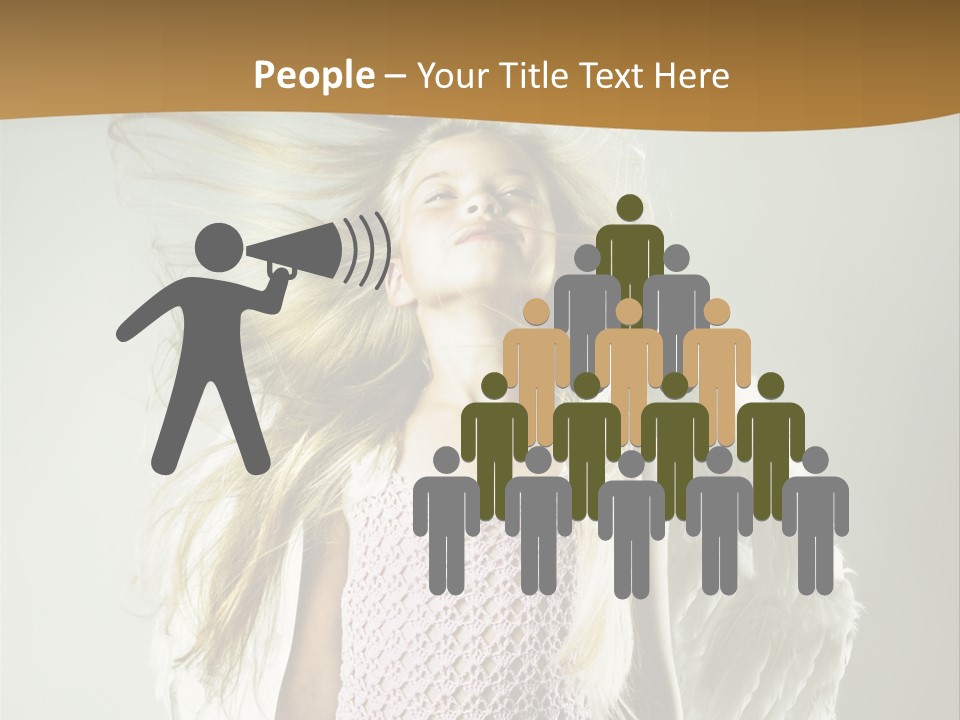 Close Up Blond Little PowerPoint Template