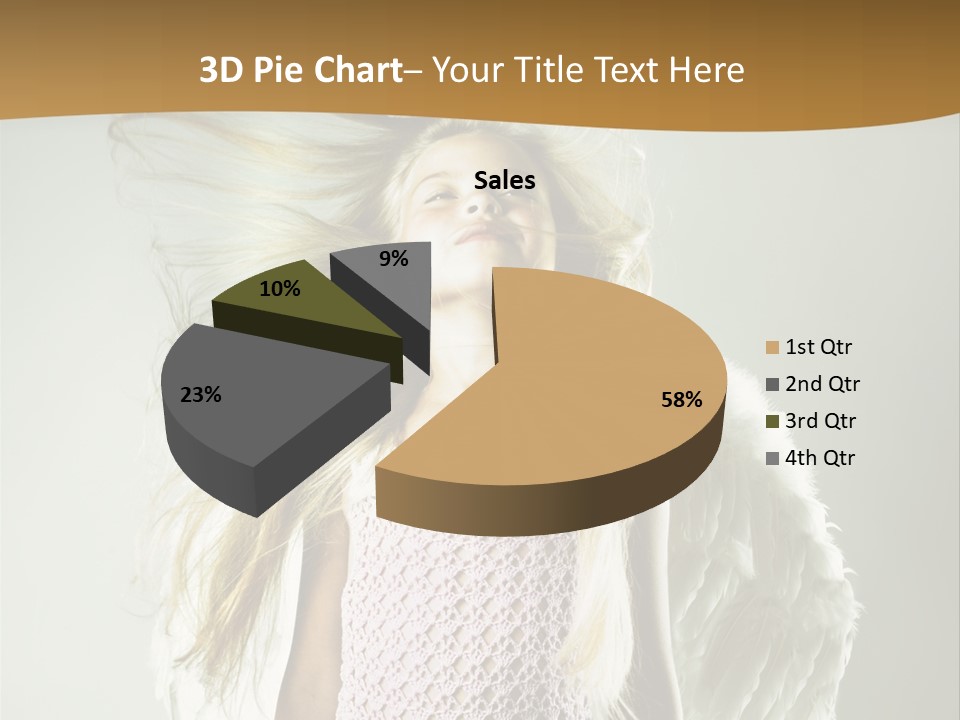 Close Up Blond Little PowerPoint Template