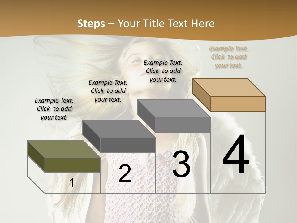 Close Up Blond Little PowerPoint Template