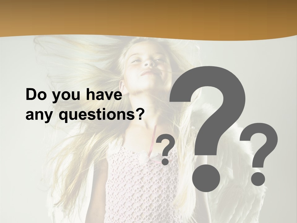 Close Up Blond Little PowerPoint Template