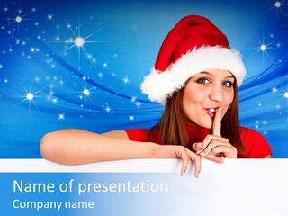 Happy Twinkle Santa PowerPoint Template