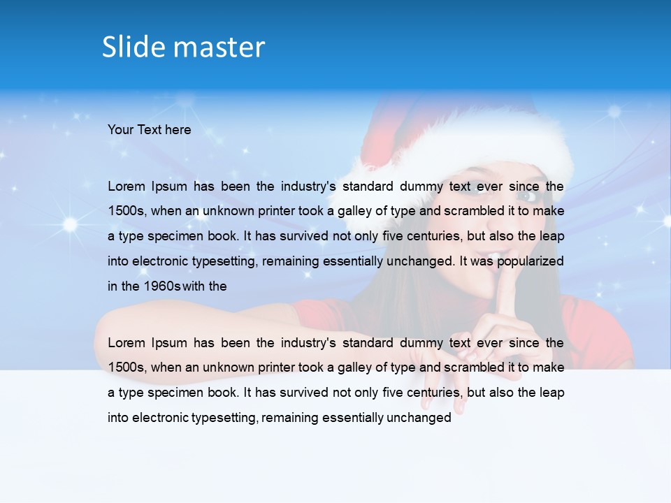 Happy Twinkle Santa PowerPoint Template