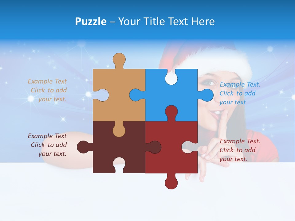 Happy Twinkle Santa PowerPoint Template