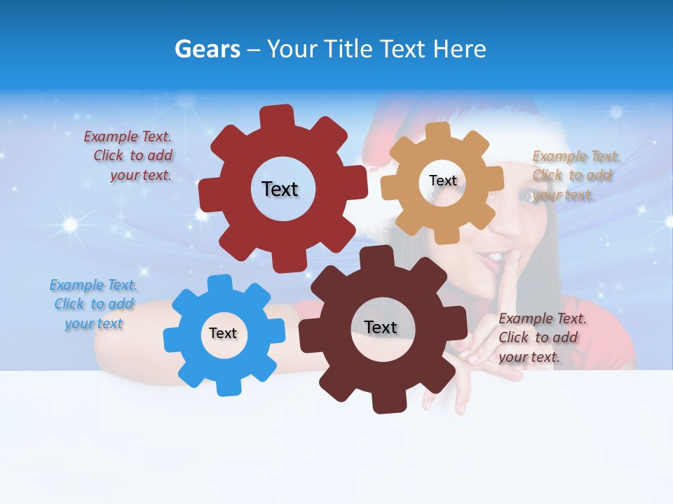 Happy Twinkle Santa PowerPoint Template