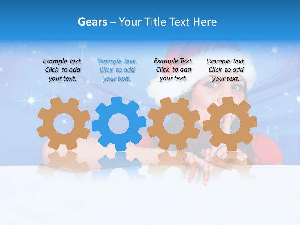 Happy Twinkle Santa PowerPoint Template