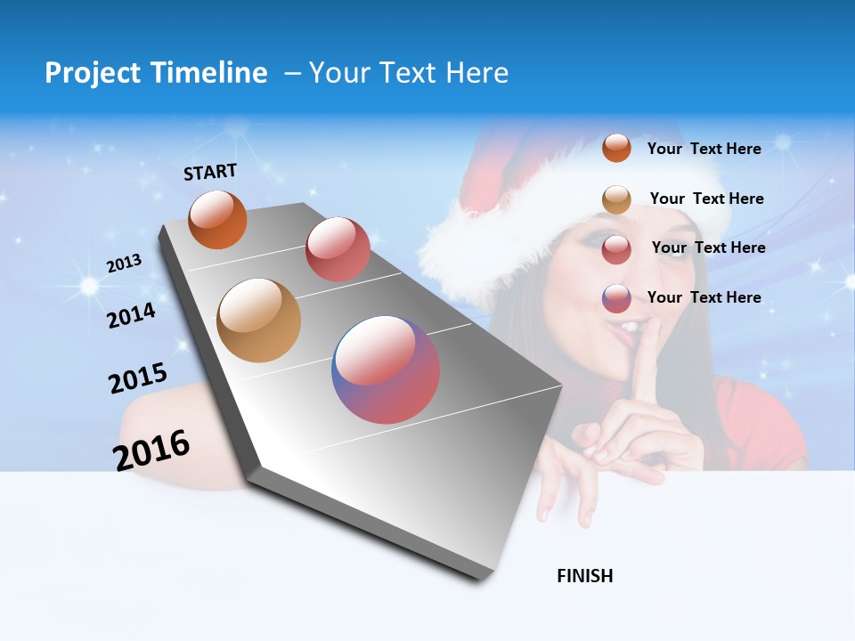 Happy Twinkle Santa PowerPoint Template