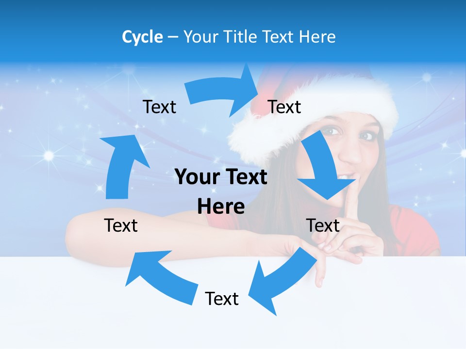 Happy Twinkle Santa PowerPoint Template