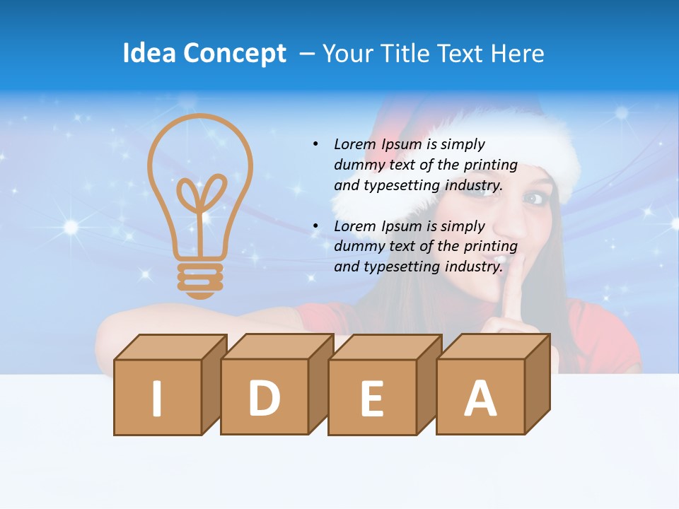 Happy Twinkle Santa PowerPoint Template