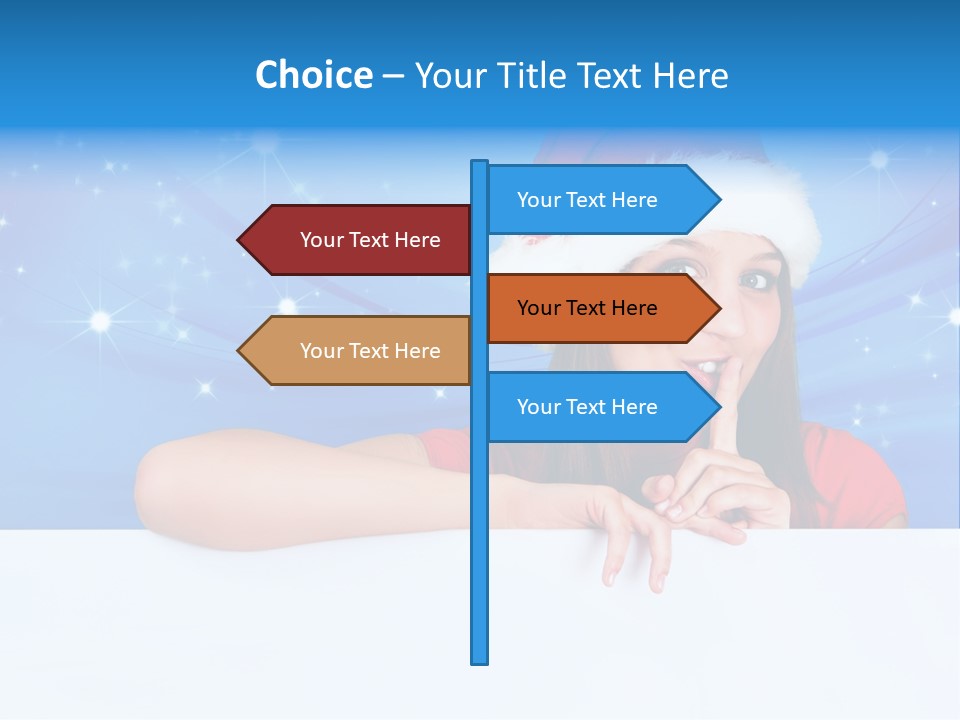 Happy Twinkle Santa PowerPoint Template