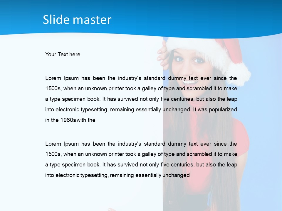 Present Holding Sign PowerPoint Template