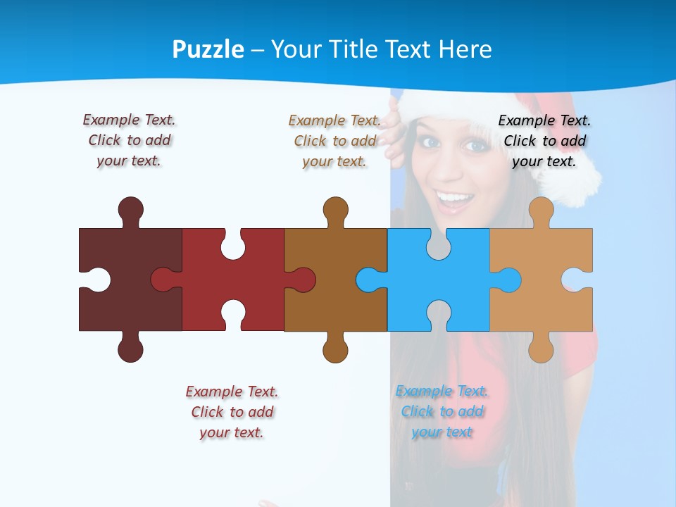 Present Holding Sign PowerPoint Template