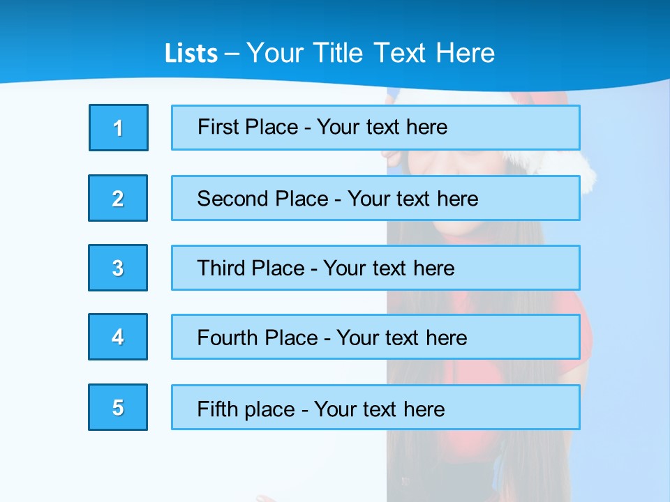 Present Holding Sign PowerPoint Template