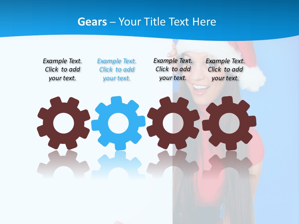 Present Holding Sign PowerPoint Template