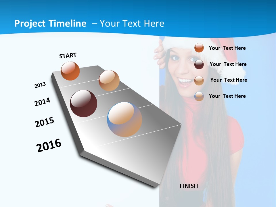 Present Holding Sign PowerPoint Template