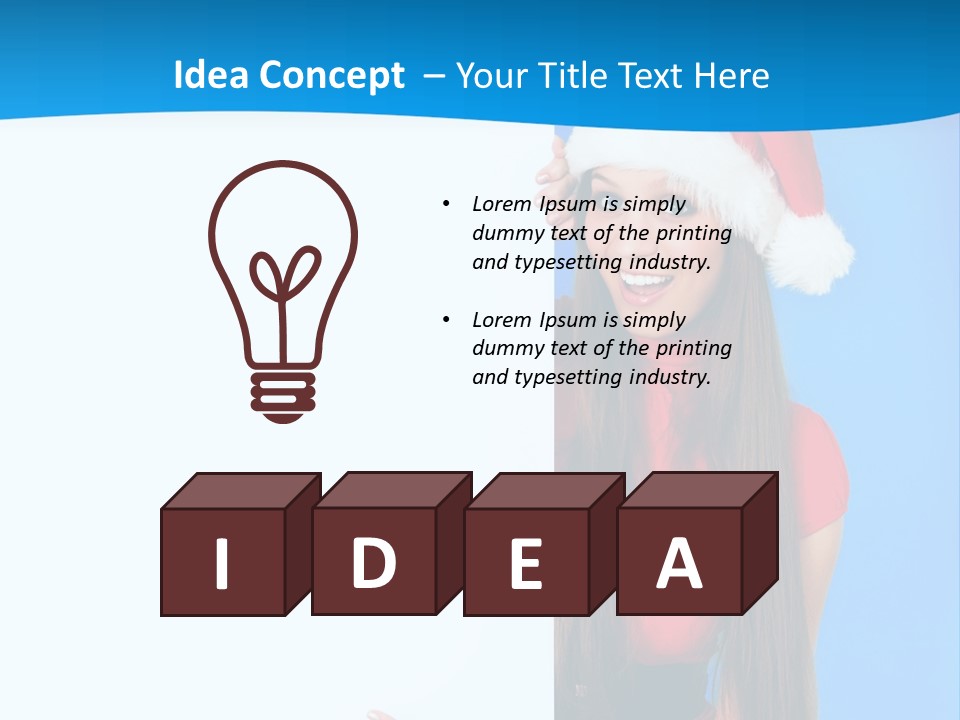 Present Holding Sign PowerPoint Template