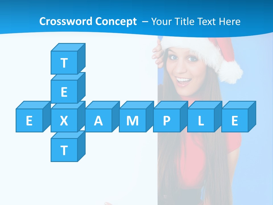 Present Holding Sign PowerPoint Template