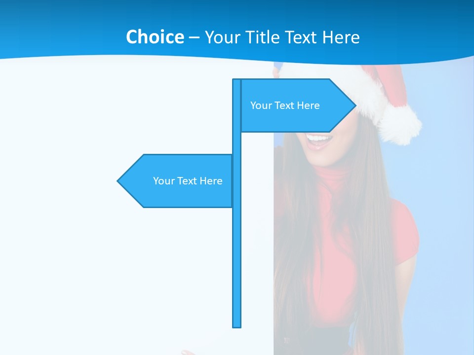 Present Holding Sign PowerPoint Template