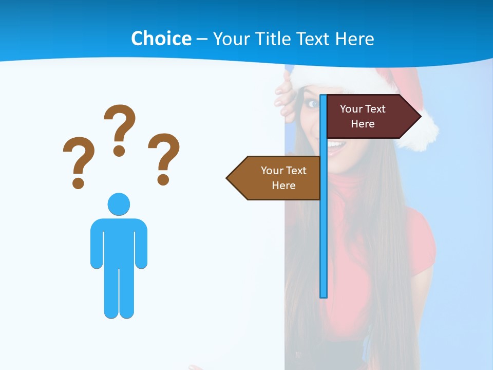 Present Holding Sign PowerPoint Template