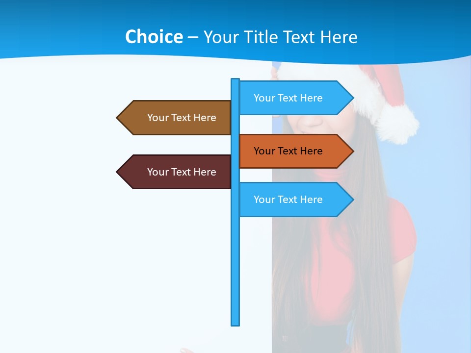 Present Holding Sign PowerPoint Template