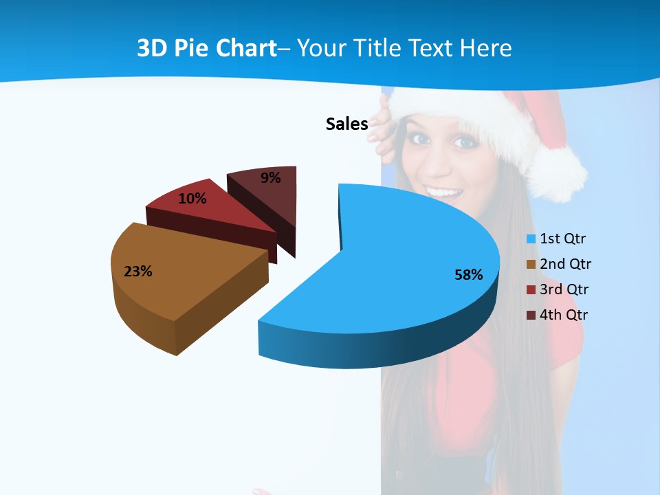 Present Holding Sign PowerPoint Template