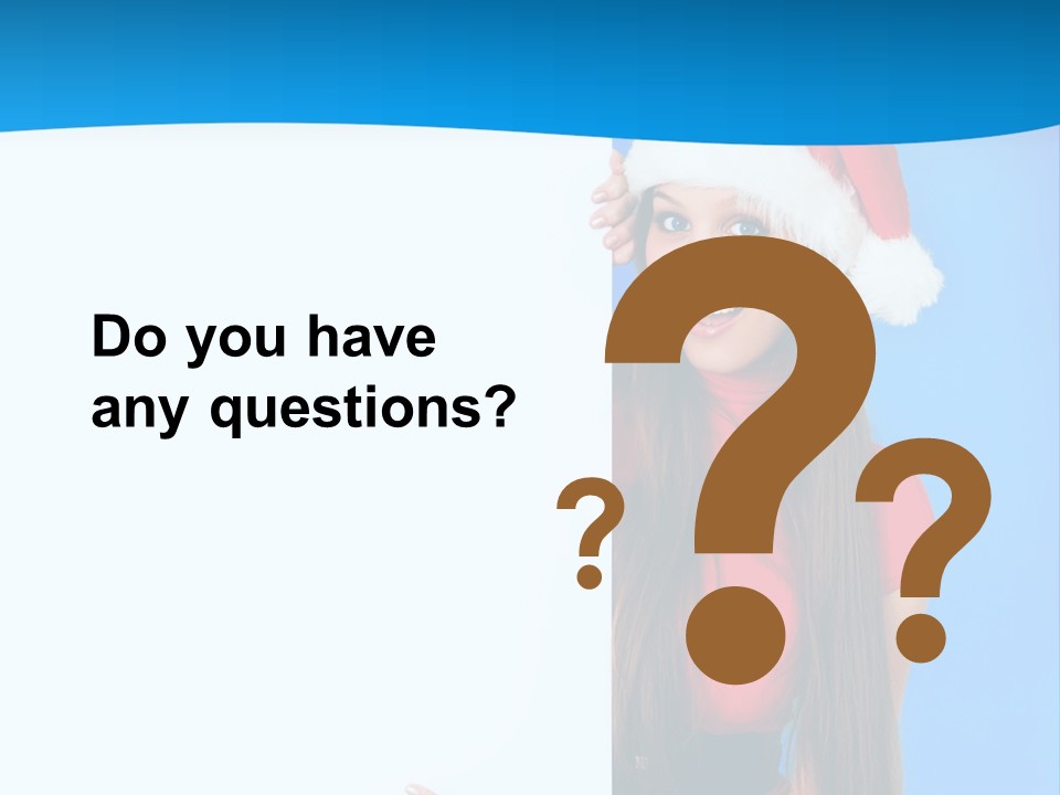 Present Holding Sign PowerPoint Template