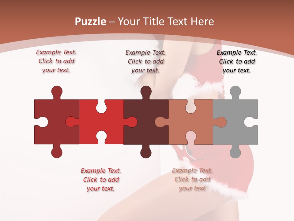 Beautiful Woman Joyful PowerPoint Template