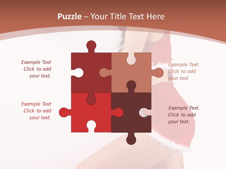 Beautiful Woman Joyful PowerPoint Template