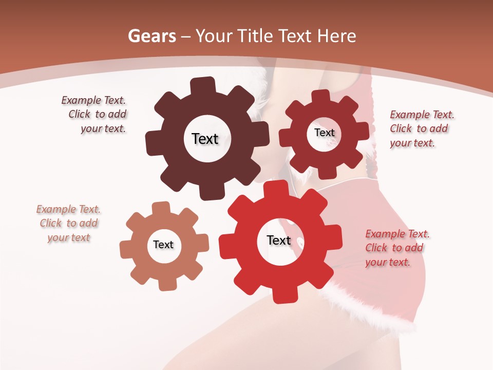 Beautiful Woman Joyful PowerPoint Template