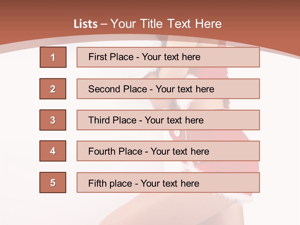 Beautiful Woman Joyful PowerPoint Template